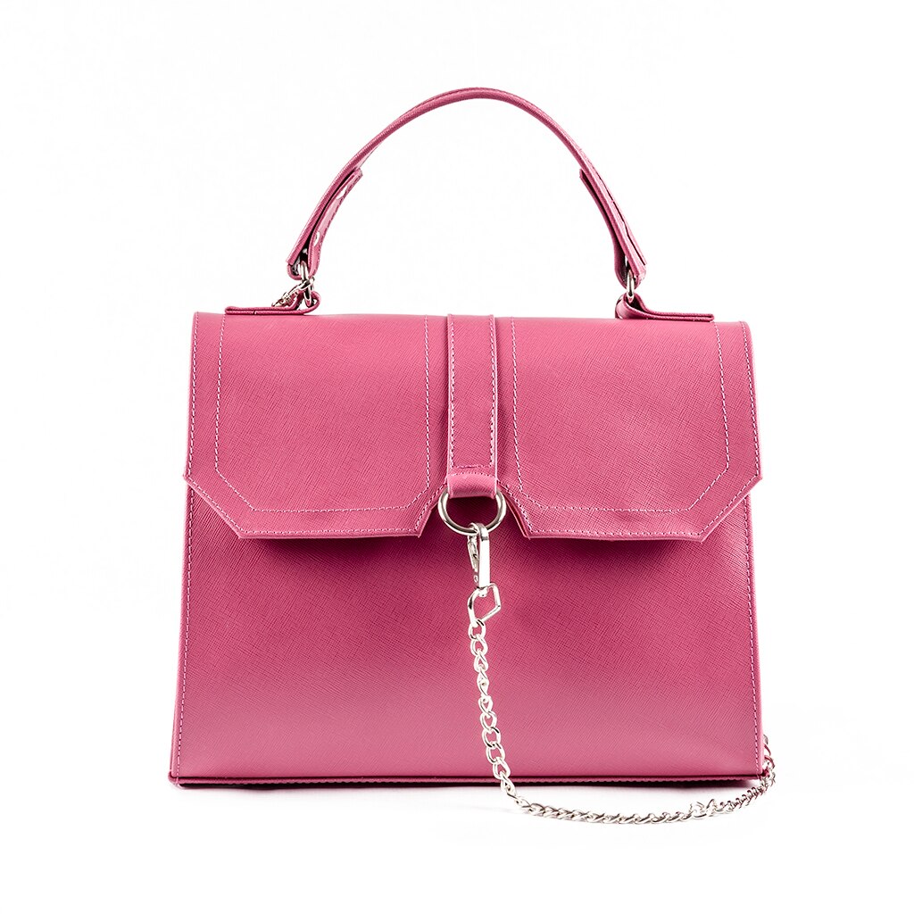 Geanta dama,Zea,piele naturala,fuxia