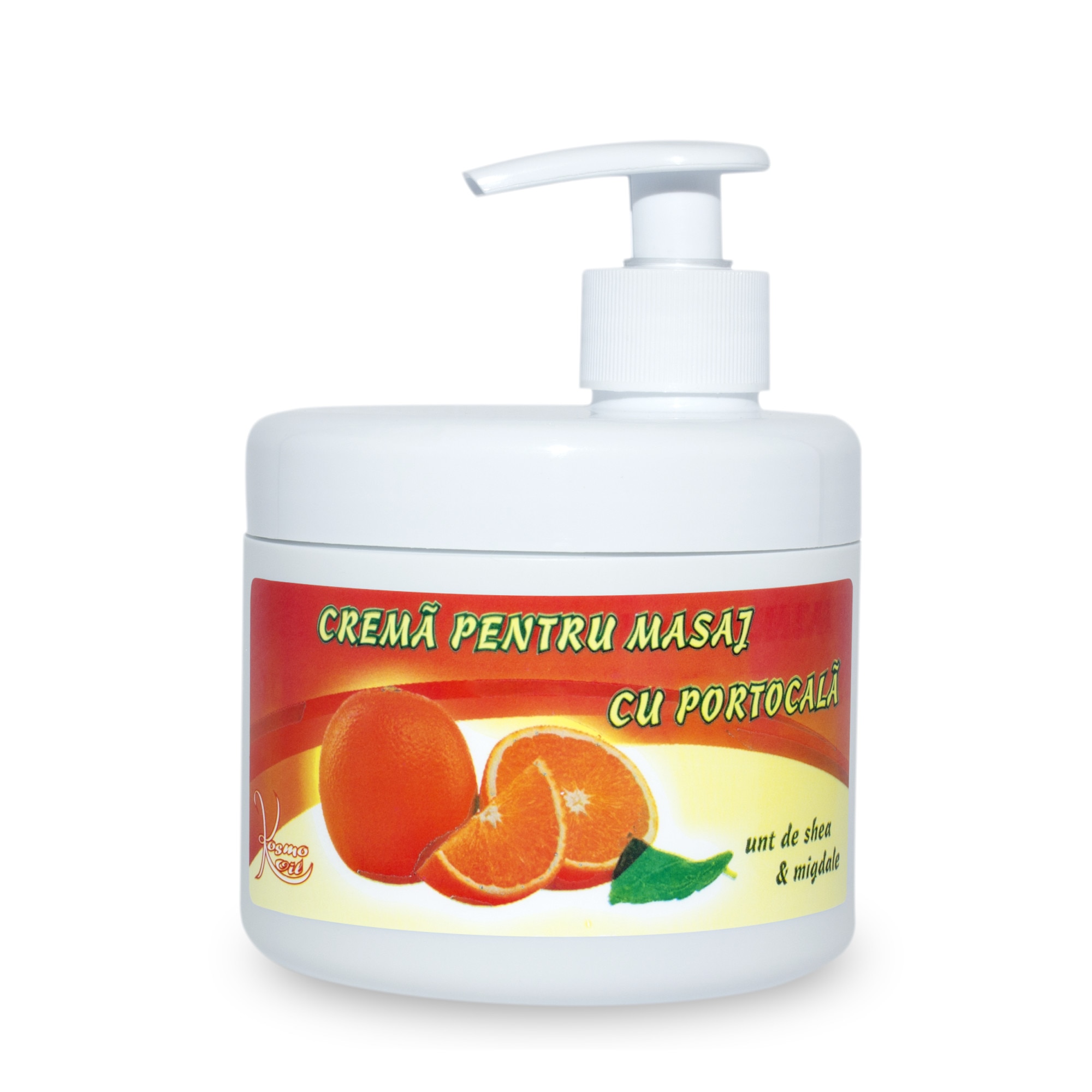 Crema pentru Masaj cu Portocala, Unt de shea si Migdale Elasticitate si Hidratare 500 ml