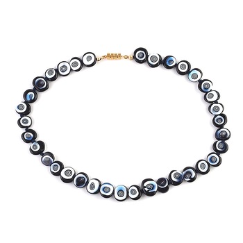 Colier GIOVANE negru cu alb si murine din sticla de Murano, 40 cm, Bijuterii Original Murano Colier GIOVANE negru cu alb si murine din sticla de Murano, 40 cm, Bijuterii Original Murano