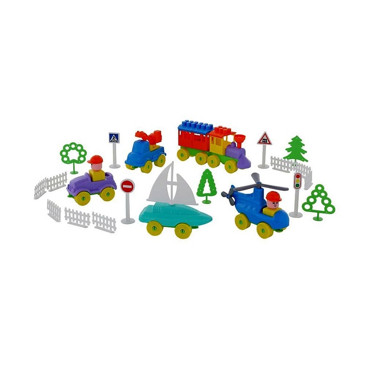 Set constructie Tanarul Calator - 69 piese - Polesie Wader