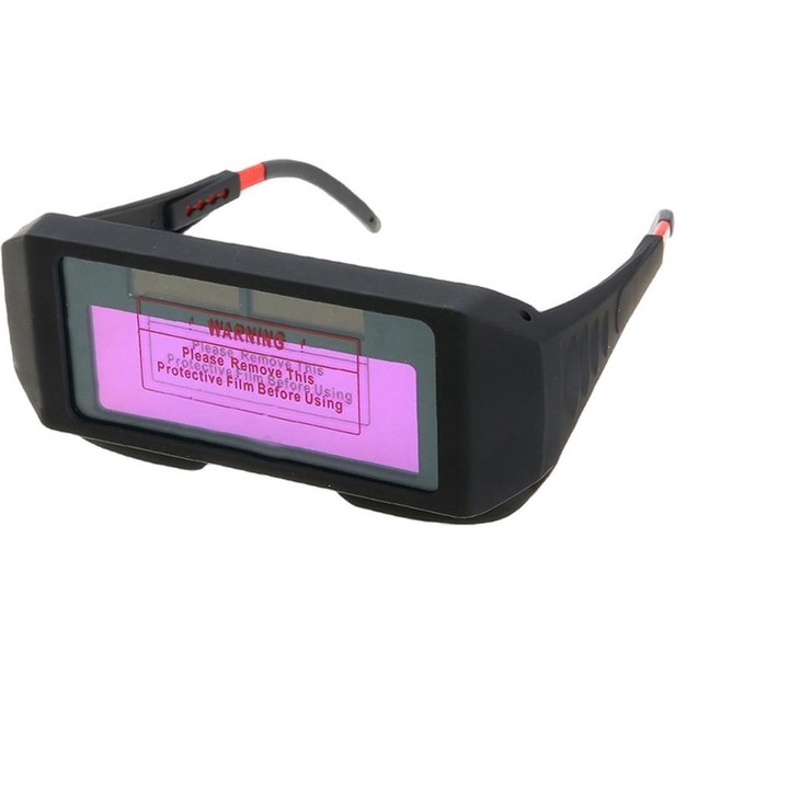 Ochelari sudura, Policarbonat, Negru/Rosu