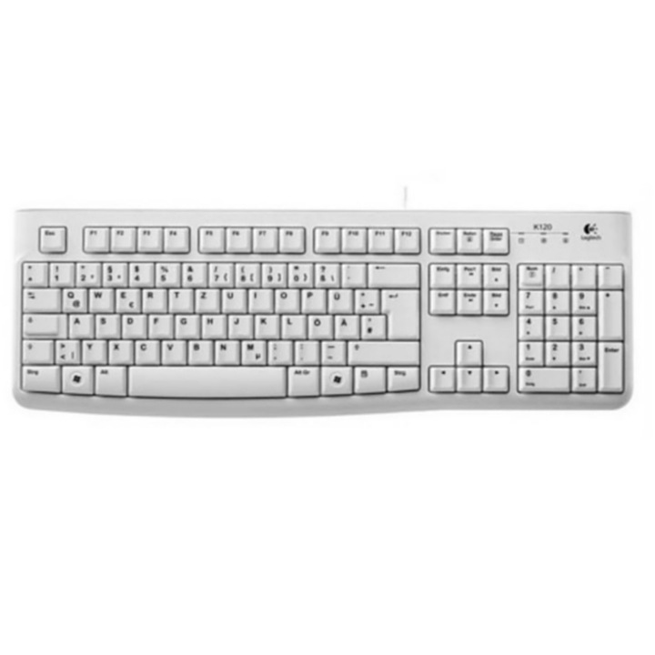 Стандартна клавиатура, Logitech, Бяла