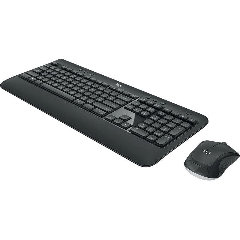 Комплект безжична клавиатура + мишка, Logitech, 2.4 GHz, Черен - eMAG.bg