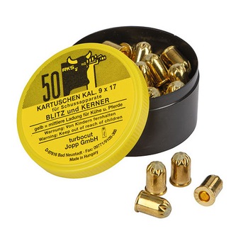 Capse galbene pentru asomator, 9x17 mm, pentru porci, oi sau animale mici Capse galbene pentru asomator, 9x17 mm, pentru porci, oi sau animale mici