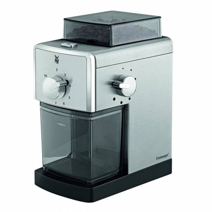 Rasnita de cafea din otel inoxidabil, WMF, Argintiu/Negru, 110W