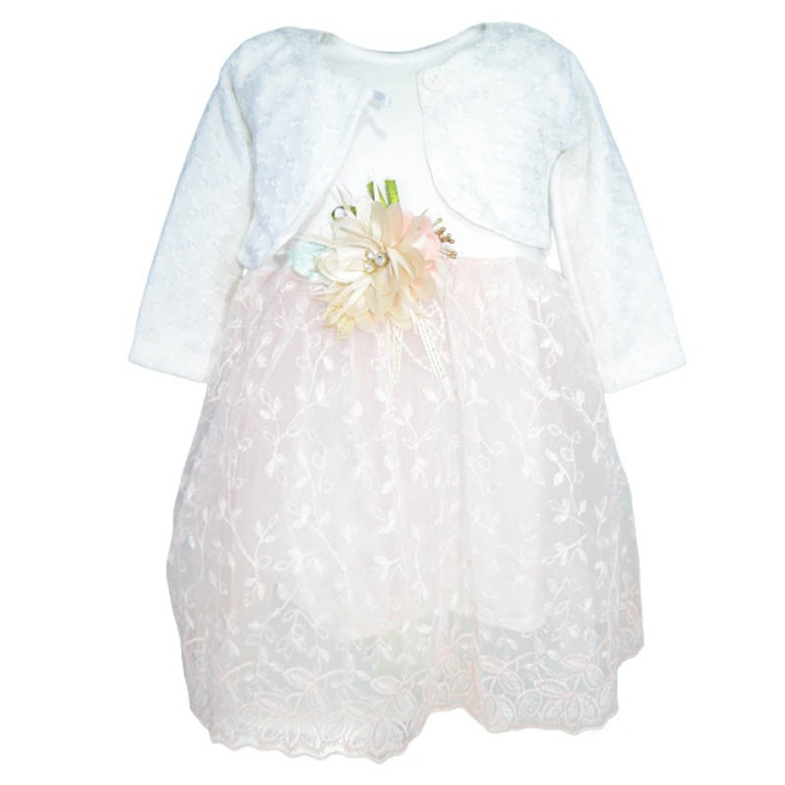 2db elegáns ruha és boleró készlet lányoknak Cankus 270323-C-68, Coral 68 CM