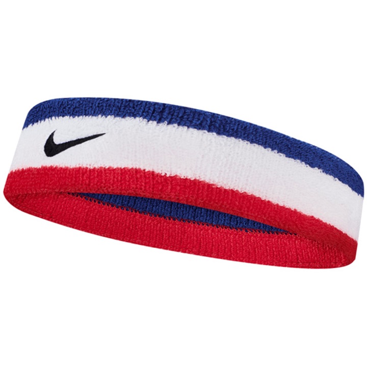 Nike Swoosh fejpánt, unisex, fehér/piros/kék