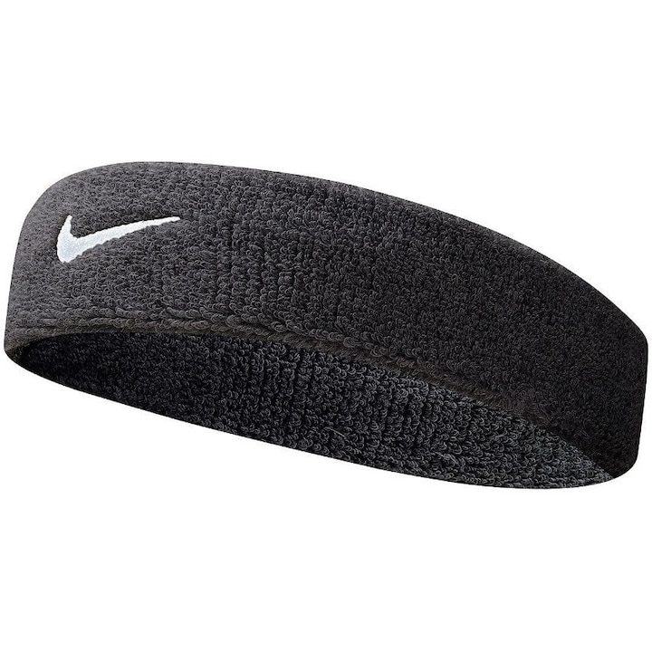 Bentita cap Nike SWOOSH, unisex, negru/alb