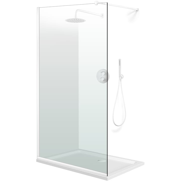 Paravan dus walk-in Aqua Roy ® White, sticla 8 mm clara, securizata, anticalcar, 120x195 cm
