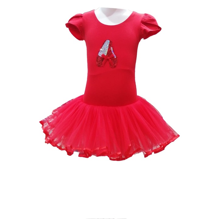 Costum pentru fetite, balet, rosu
