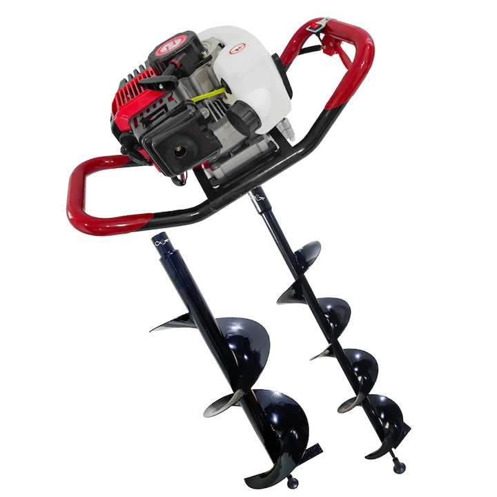 Motoburghiu, foreza de pamant, 3.5 Cp, 2 burghie incluse, 150 / 200 mm