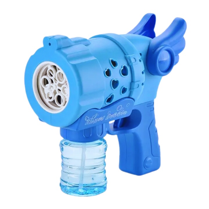 6-lyukú szappanbuborék-pisztoly, Ingeras, interaktív hangok és fények, 18,5x8,5x17 cm, kék, + 3 év, Utility One