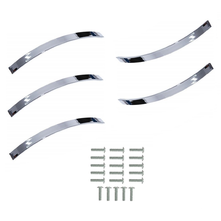 Set 5 manere cromate ARKADI 247 mm distanta intre gauri 224 mm