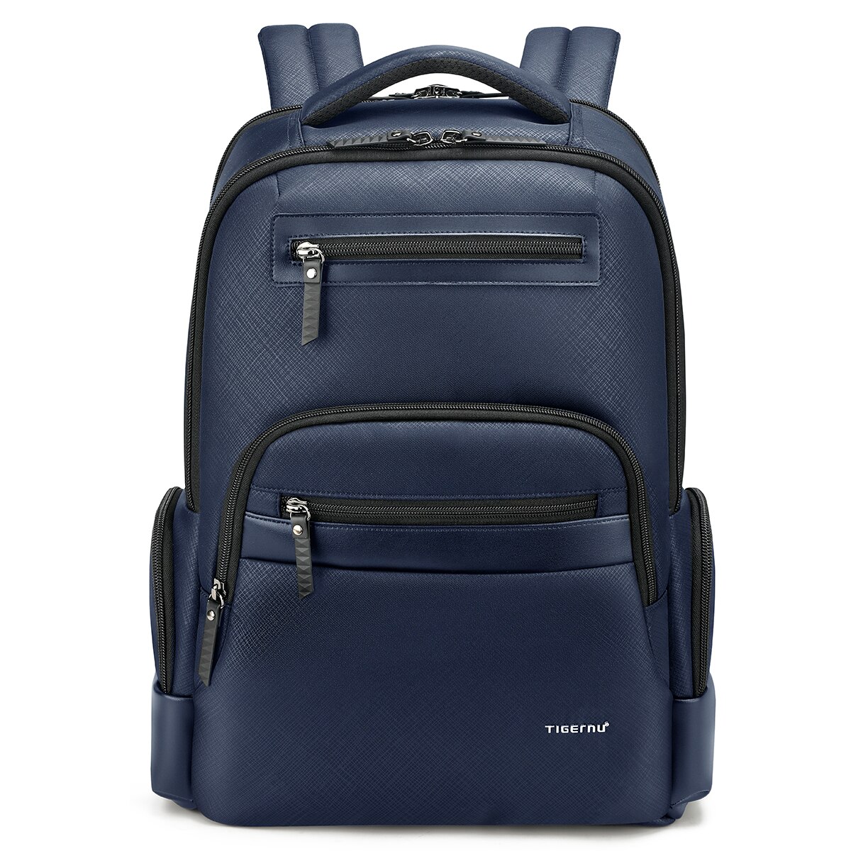 Rucsac laptop 15.6", casual business, material impermeabil rigid, cu buzunar antifurt, Tigernu, 45x32x15 cm, Albastru