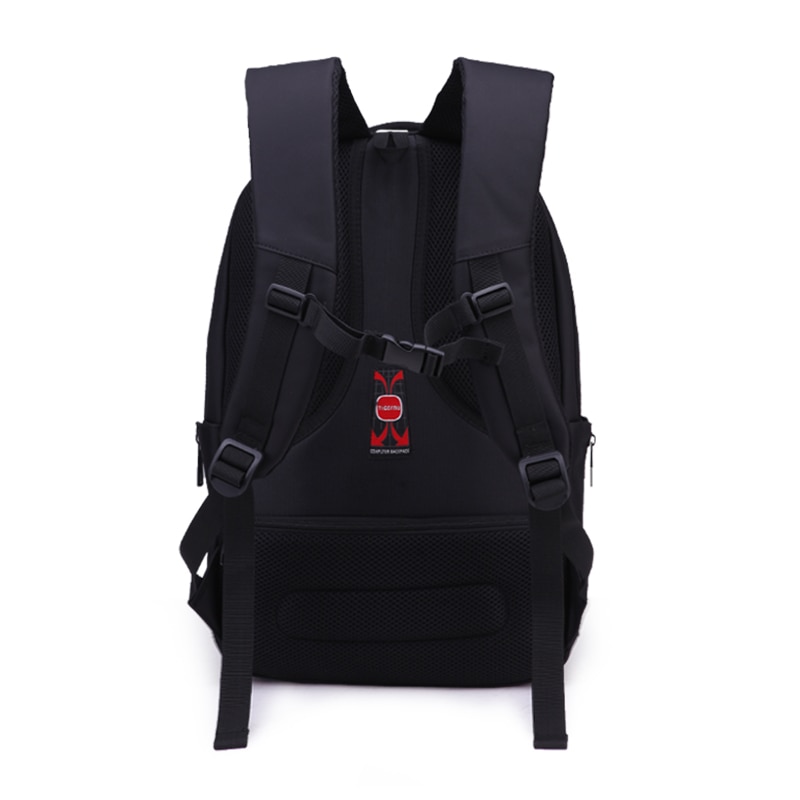 Rucsac laptop 19", casual, impermeabil, cu husa antisoc pentru laptop, Tigernu, 54x35x20 cm, Negru