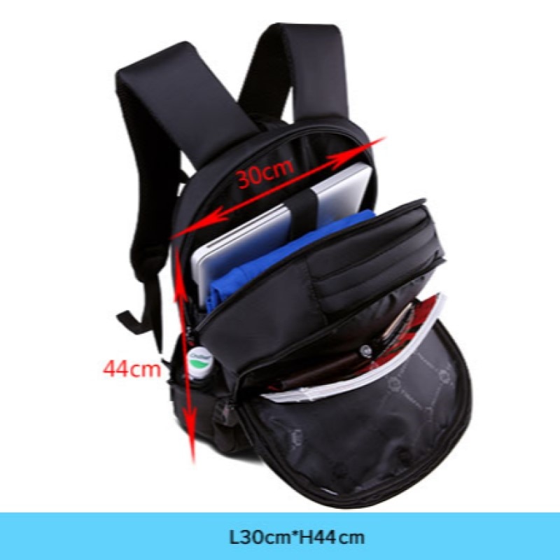 Rucsac laptop 19", casual, impermeabil, cu husa antisoc pentru laptop, Tigernu, 54x35x20 cm, Negru