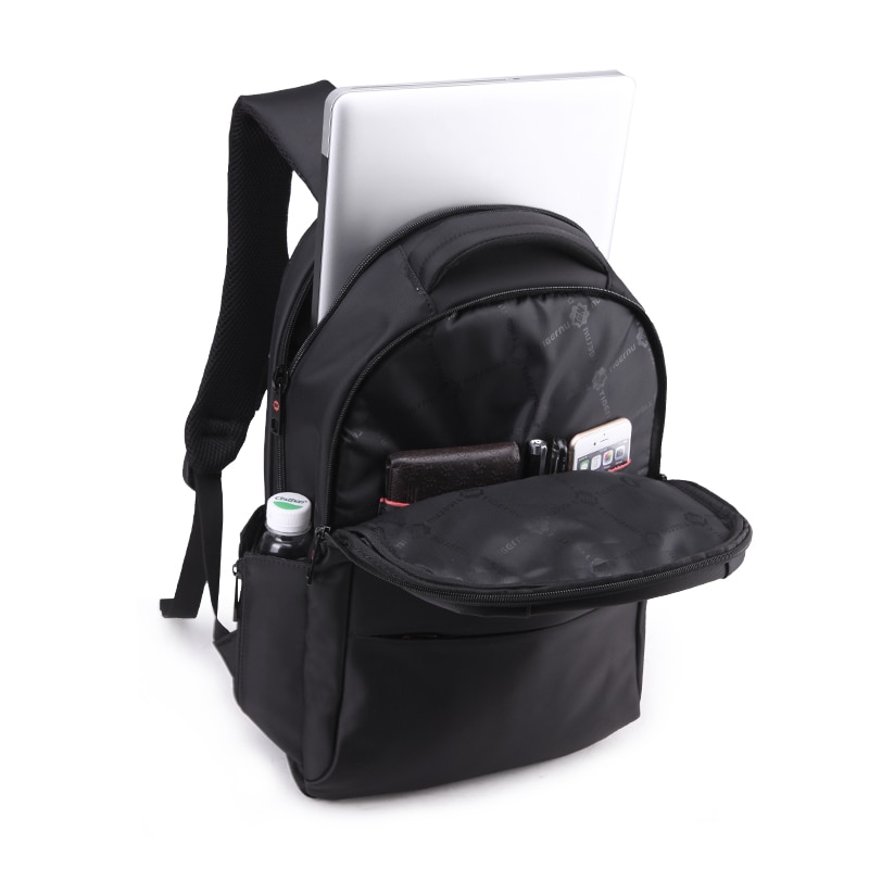 Rucsac laptop 19", casual, impermeabil, cu husa antisoc pentru laptop, Tigernu, 54x35x20 cm, Negru