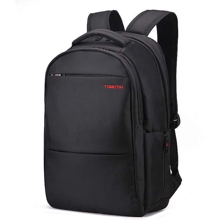 Rucsac laptop 17" smart casual, impermeabil, Tigernu, 49x33x16 cm, Negru