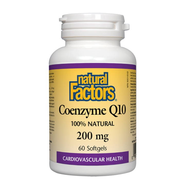 Supliment alimentar, Natural Factors, Coenzima Q10, 200 mg x 60 capsule softgel