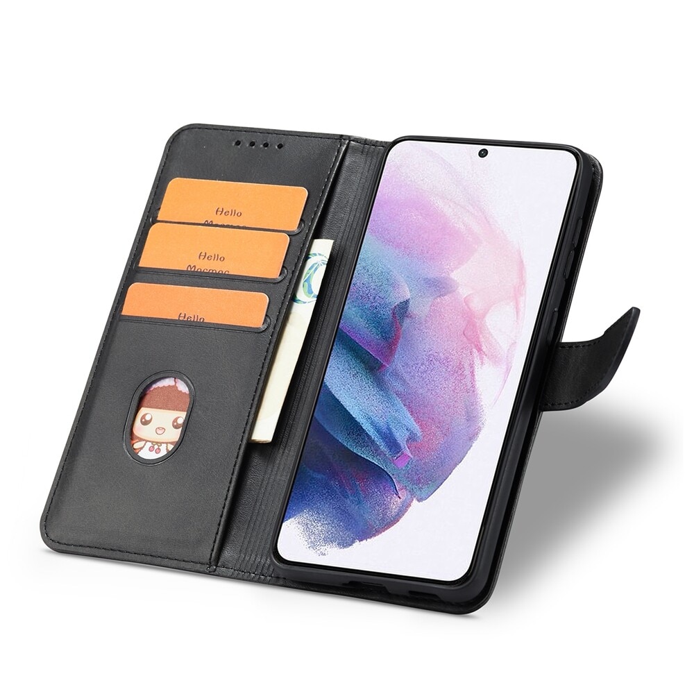 Husa din piele pentru Huawei Nova 10 SE, inchidere magnetica, suport card, suport, neagra