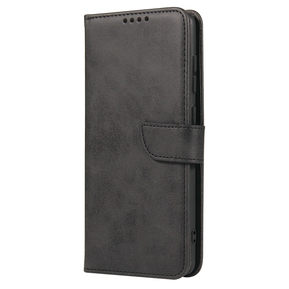 Husa din piele pentru Huawei Nova 10 SE, inchidere magnetica, suport card, suport, neagra