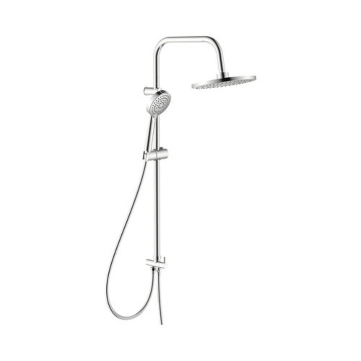 Sistem de dus cu comutator Fayans Phoenix-N, dus fix Ø22,5 cm, para dus 3 functii, crom