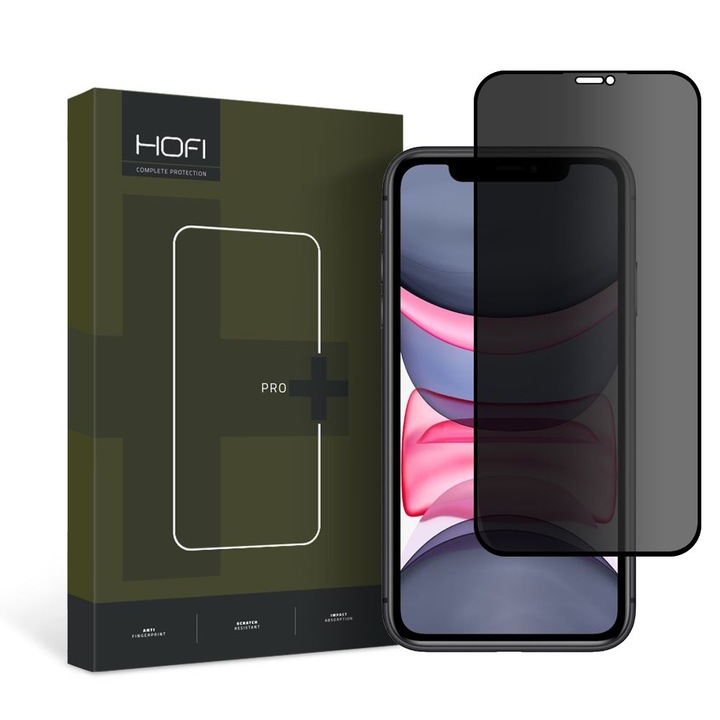 Стъклен протектор HOFI Anti Spy Glass Pro+ за Apple iPhone XR / 11, Privacy