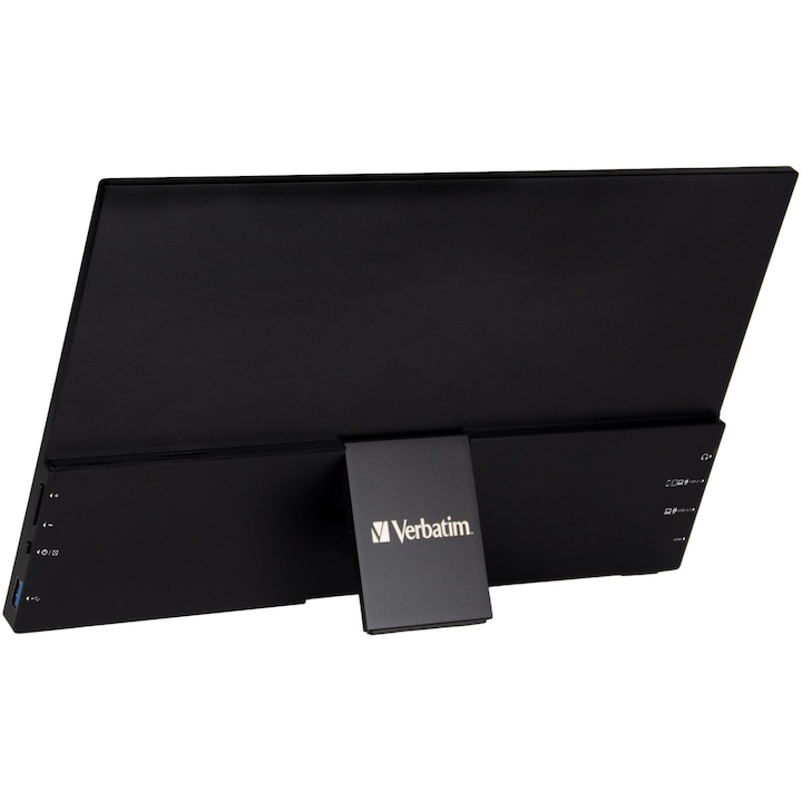 Monitor Portabil Touchscreen LED IPS Verbatim, 15.6'', Full HD (1920x1080), 6ms, HDR, FreeSync, 2x USB-C, HDMI, USB, PMT-15