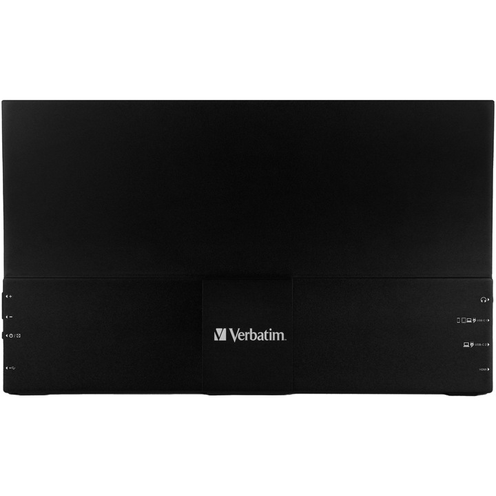 Monitor Portabil Touchscreen LED IPS Verbatim, 15.6'', Full HD (1920x1080), 6ms, HDR, FreeSync, 2x USB-C, HDMI, USB, PMT-15