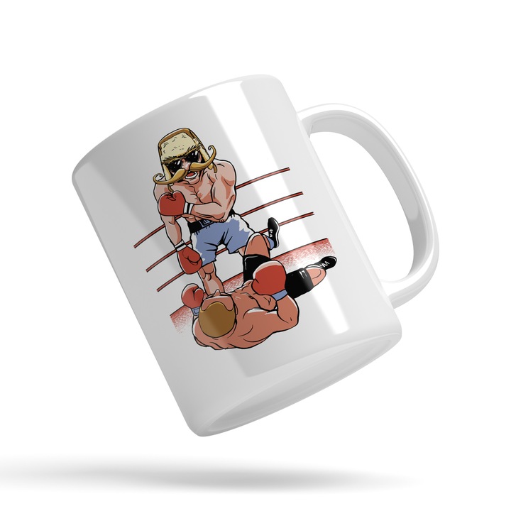 Cana Cu Doi Oamenii In Ring, Box, Sport De Contact, Jhon Cena, 330 ml, Maner Alb