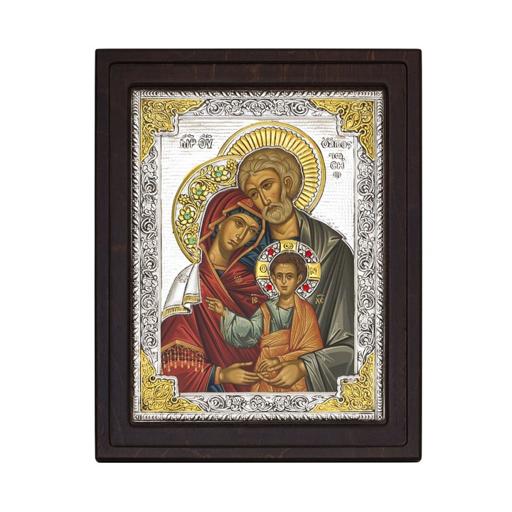 Icoana din argint Sfanta Familie 25x32 cm