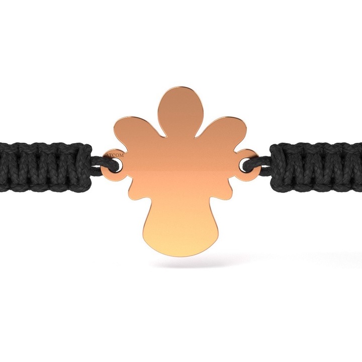 Гривна от розово злато с корда православна модел 04