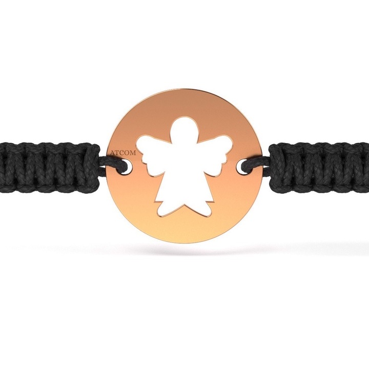 Гривна от розово злато с корда православна модел 08