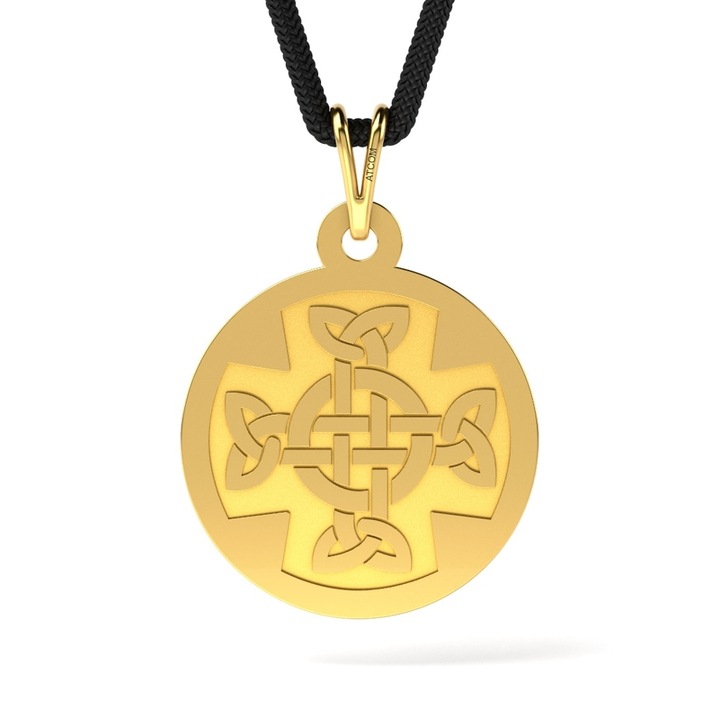 Висулка от жълто злато с корда православна модел 18