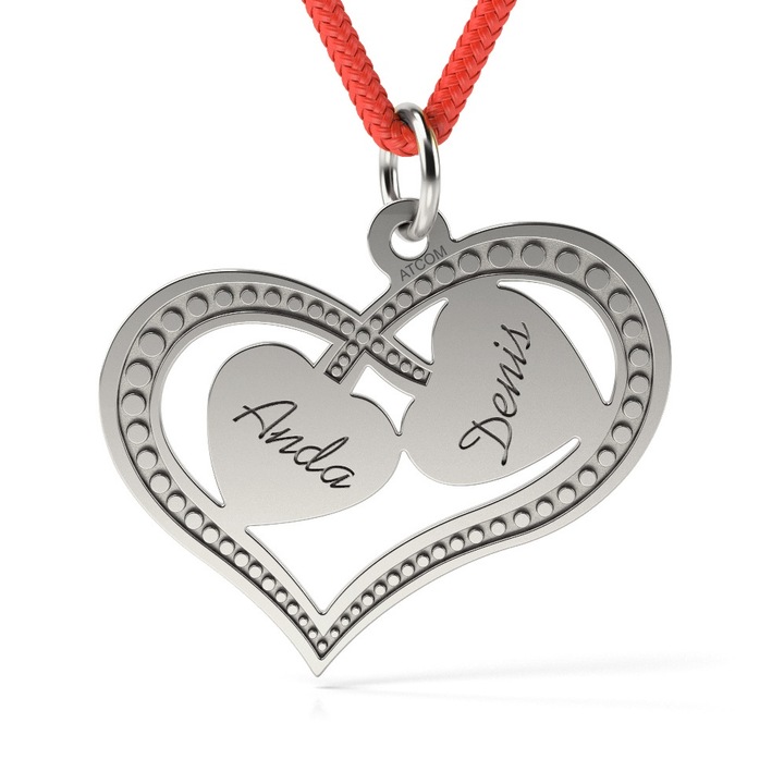 Висулка от бяло злато Mirific Hearts