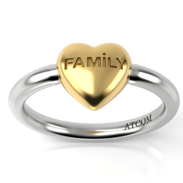 Пръстен, Аделино, Годежен модел, От бяло злато