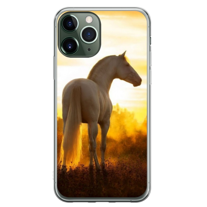 Персонализиран калъф HQPrint и силиконово фолио за Apple iPhone 12 Pro, модел Horse #2, многоцветен, S1D1M0218