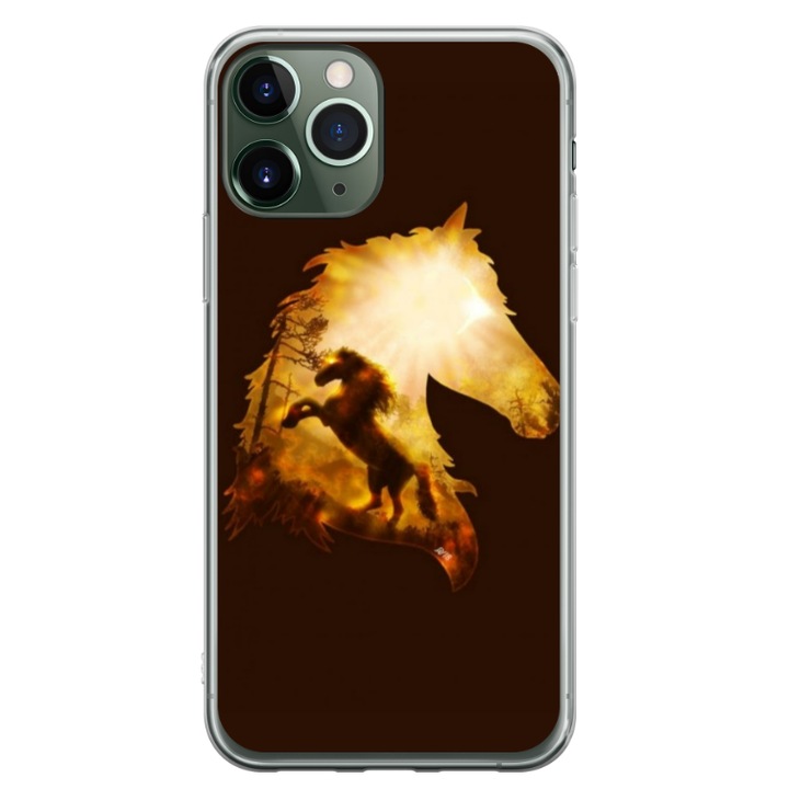 Персонализиран HQ Print 360 градусов калъф за Apple iPhone 11 Pro Max, Horse model #1, многоцветен, S1D1M0098