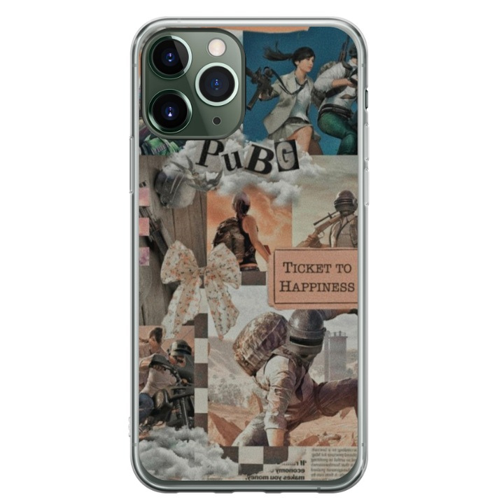 Személyre szabott HQ Print 360 fokos tok Apple iPhone 11 Pro készülékhez, PUBG 2. modell, többszínű, S1D1M0363