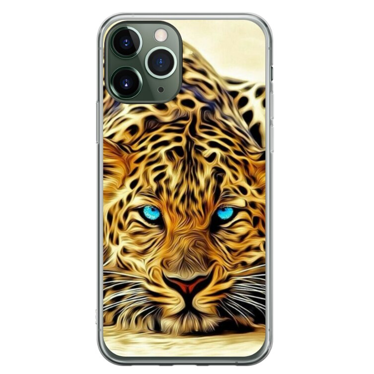 Husa personalizata HQPrint pentru Apple iPhone 12 Pro, model Cheetah, multicolor, S1D1M0382