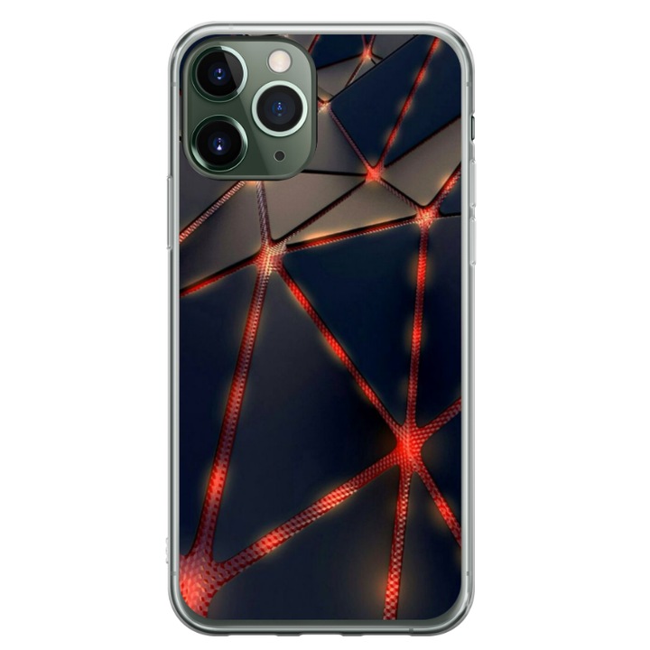 Személyre szabott HQ Print 360 fokos tok Apple iPhone 11 Pro készülékhez, Lava Triangles modell, többszínű, S1D1M0367