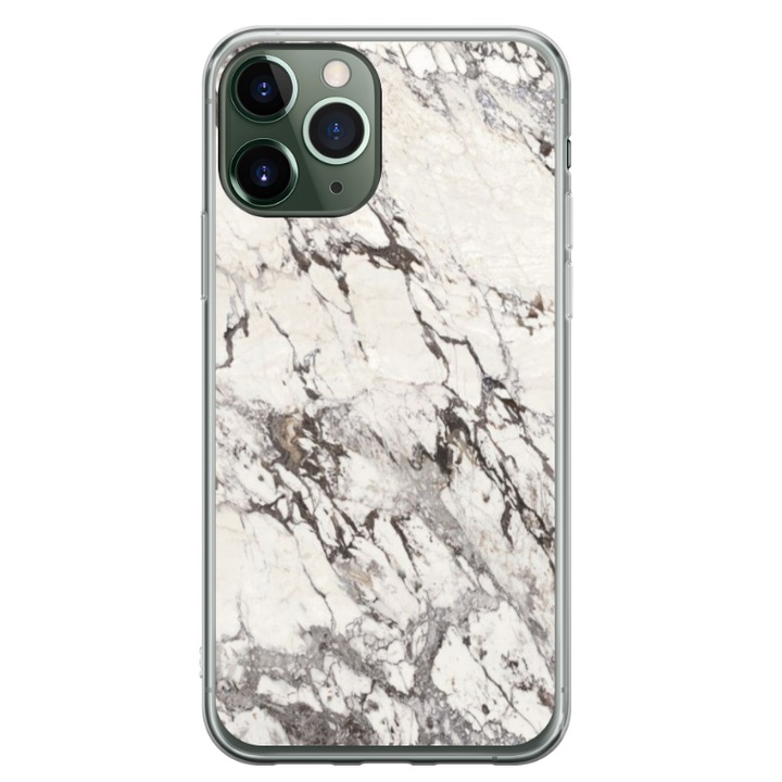 Egyedi HQ Print 360 fokos tok Apple iPhone 11 Pro készülékhez, fehér márvány modell, többszínű, S1D1M0325