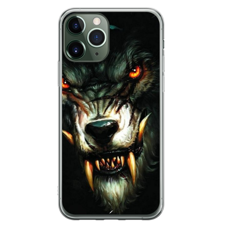 Egyedi HQ Print 360 fokos tok Apple iPhone 11 Pro-hoz, Wolf modell, többszínű, S1D1M0286