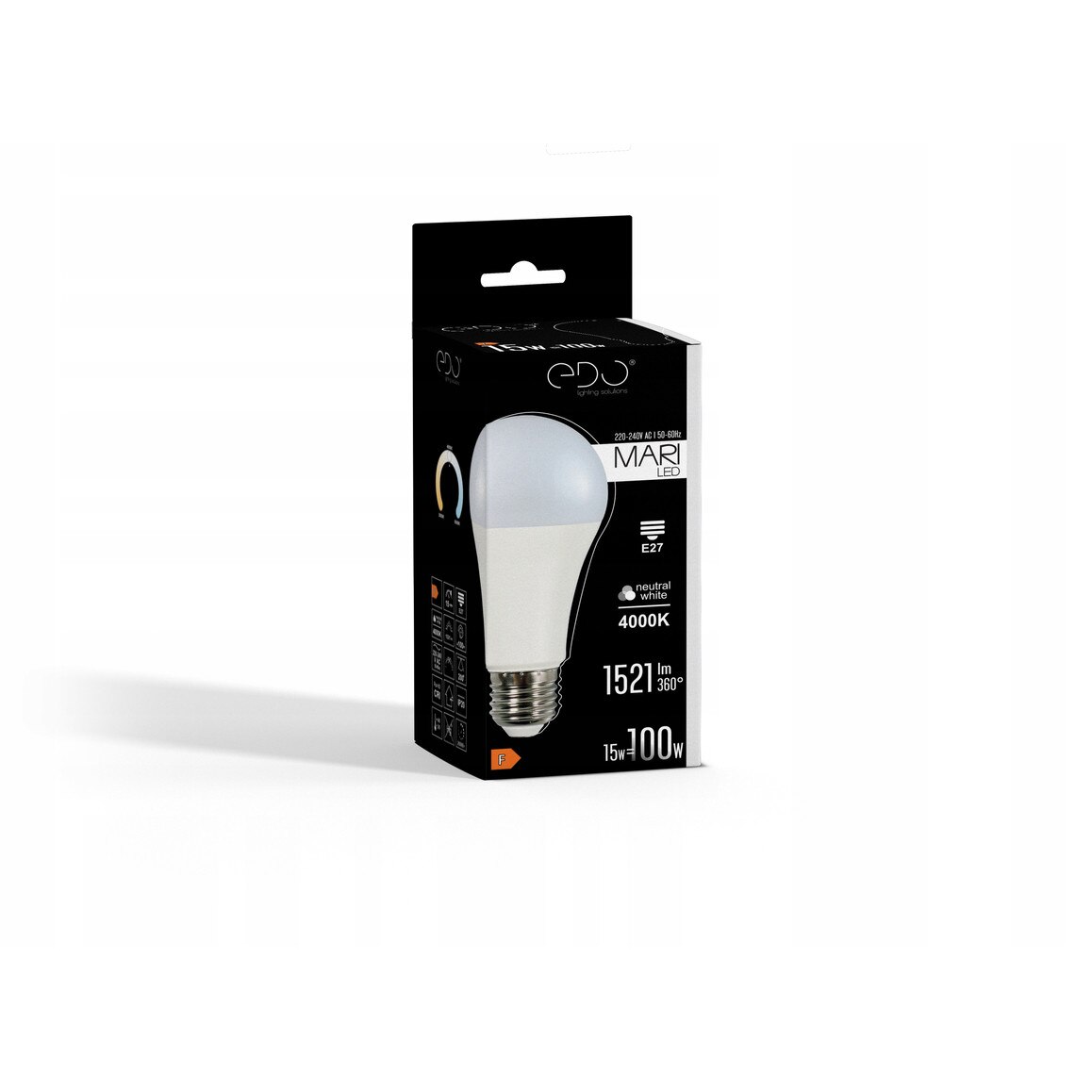 Lampe Led Mari 15W 4000K Blanc Neutre Nw 1521Lm Non Dimmable, Led E27 - View #8