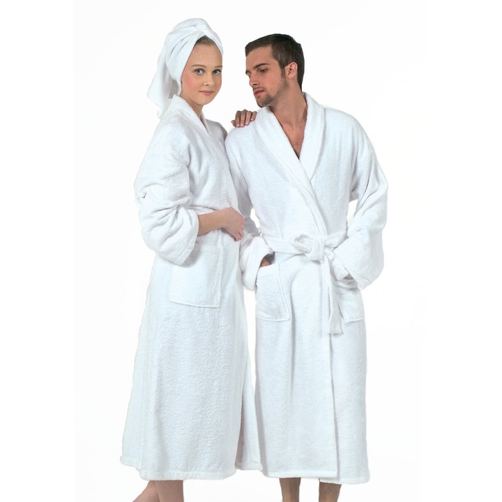 Hotel, SPA frottír fürdőköpeny fehér L/XL