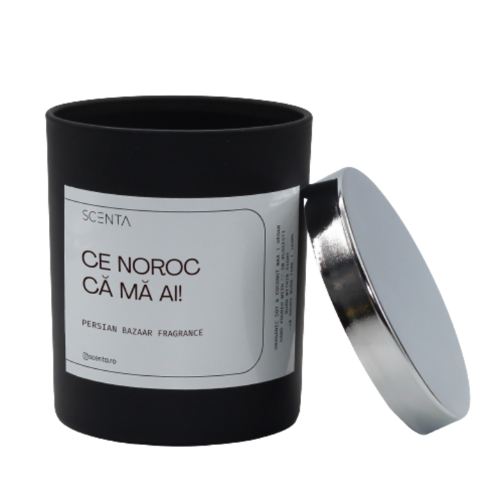 Lumanare parfumata, Scenta, Ce noroc ca ma ai!, 160 ml