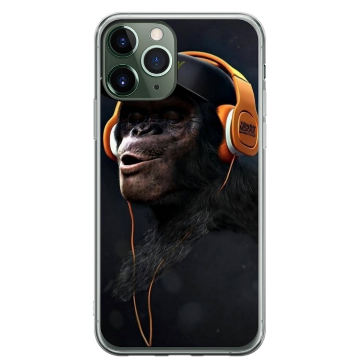 Személyre szabott HQ Print 360 fokos tok Apple iPhone 11 Pro készülékhez, Monkey modell, többszínű, S1D1M0319