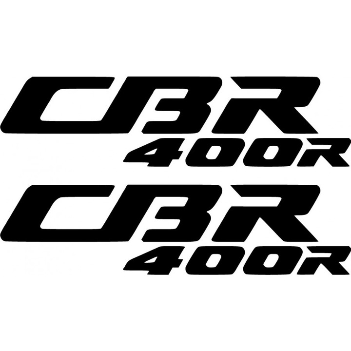 Sticker x2, Honda CBR400R, Negru, 20cm