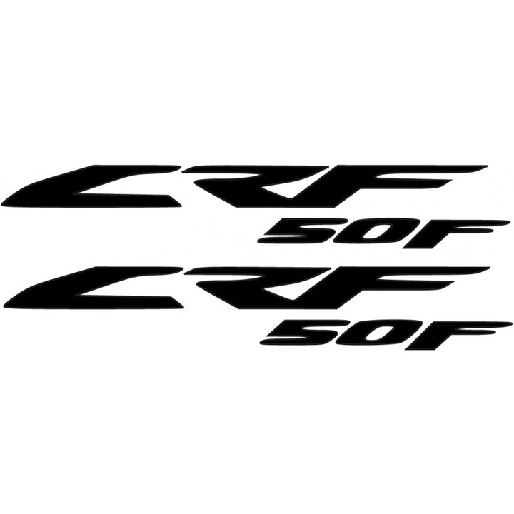 Sticker x2, Honda CRF50F, Negru, 20cm