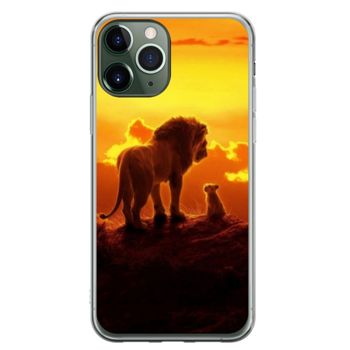 Egyedi HQPrint tok és szilikonfólia Apple iPhone 11 Pro Max készülékhez, Lion King #1 modell, többszínű, S1D1M0119